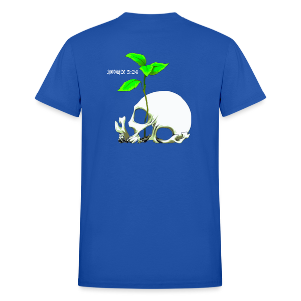 Death To Life Skull  T-Shirt - royal blue