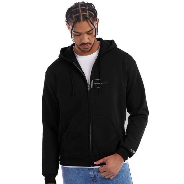 Tenth Hour Project Unisex Full Zip Hoodie - black