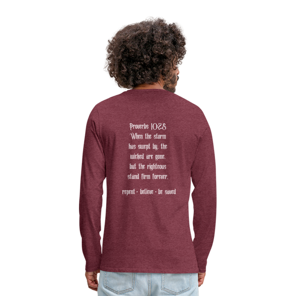 Don't Be Wicked Long Sleeve T-Shirt - heather burgundy