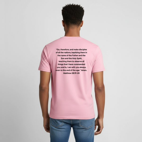 Go And Tell  Great Comission T-Shirt - light pink
