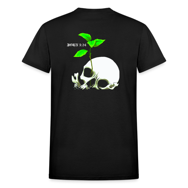 Death To Life Skull  T-Shirt - black