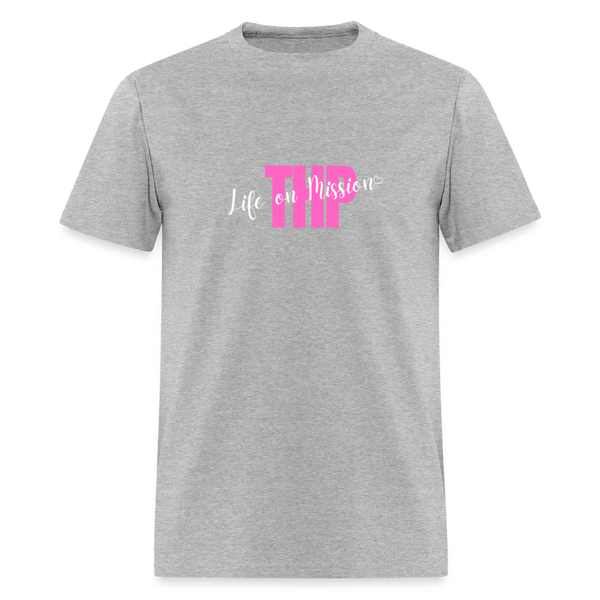 Womens THP / Life On Mission T-Shirt - heather gray