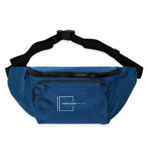 Large Crossbody Hip Bag - blue