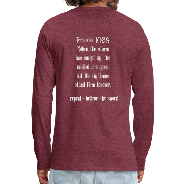 Don't Be Wicked Long Sleeve T-Shirt - heather burgundy