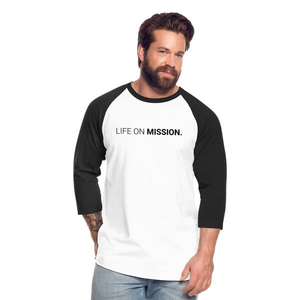 Baseball T-Shirt Life On Mission - white/black
