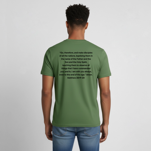 Go And Tell  Great Comission T-Shirt - military green