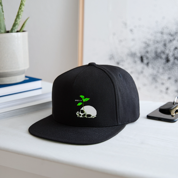 Death To Life Snapback Baseball Cap - black