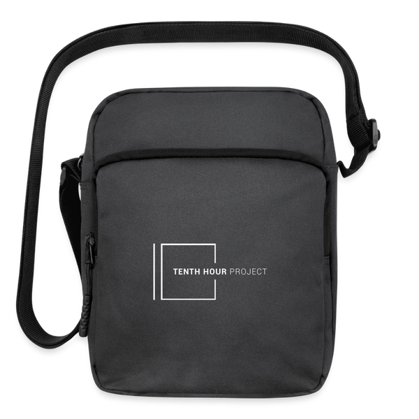 Large Crossbody Hip Bag - charcoal grey