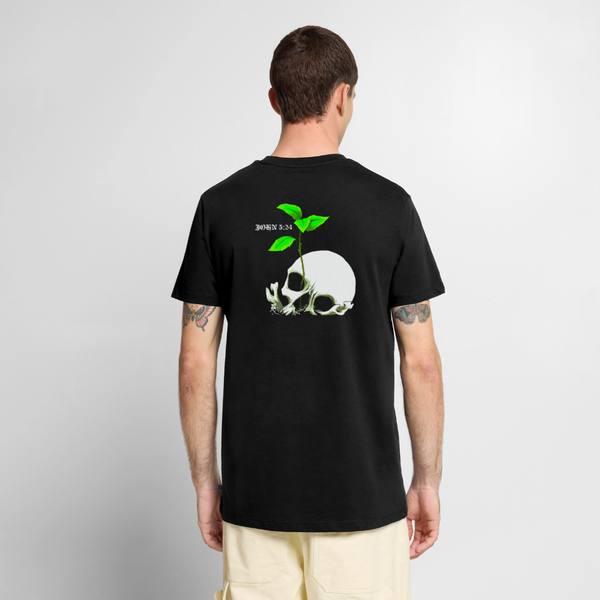 Death To Life Skull  T-Shirt - black
