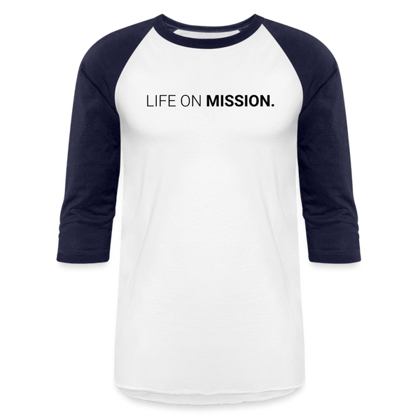 Baseball T-Shirt Life On Mission - white/navy