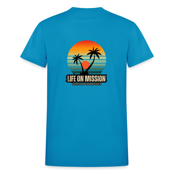 Life On Mission Island T-Shirt - turquoise