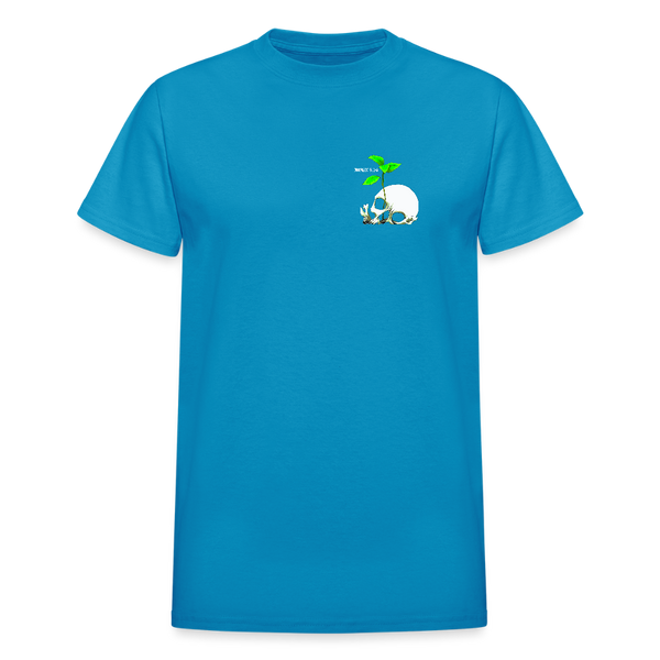 Death To Life Skull  T-Shirt - turquoise