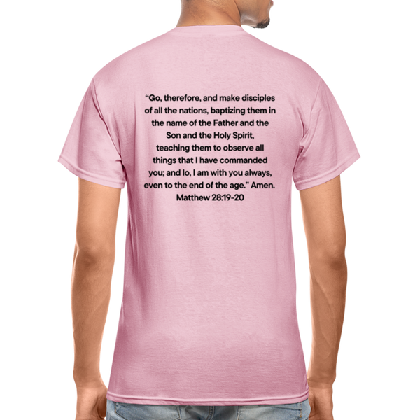 Go And Tell  Great Comission T-Shirt - light pink