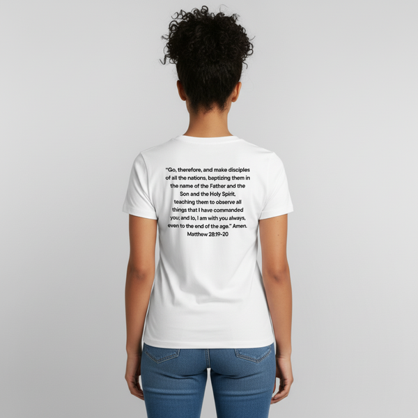 Go And Tell  Great Comission T-Shirt - white