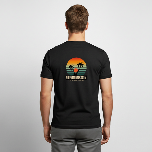 Life On Mission Island T-Shirt - black