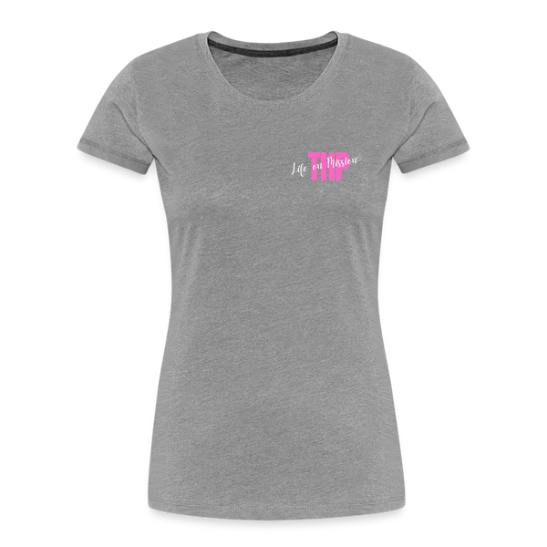 Womens THP / Life On Mission T-Shirt - heather gray