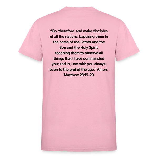Go And Tell  Great Comission T-Shirt - light pink