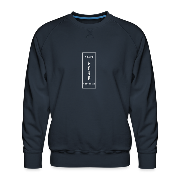 Agape Love Crewneck Sweatshirt - navy