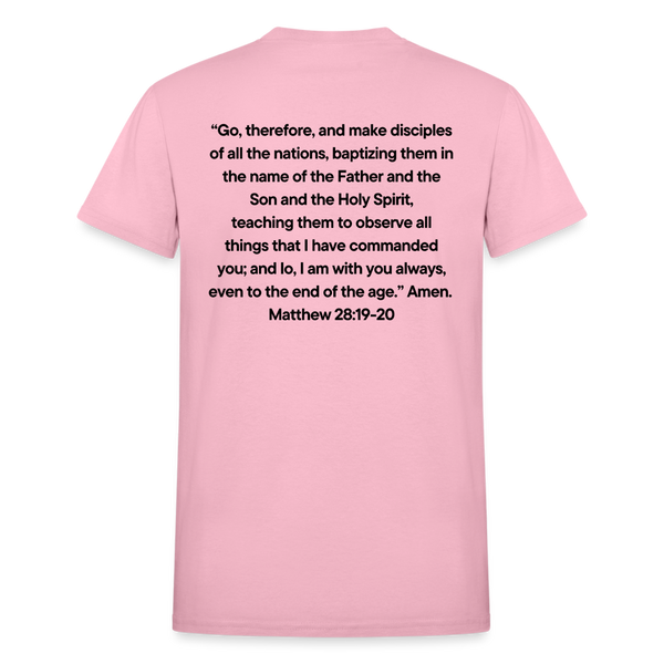 Go And Tell  Great Comission T-Shirt - light pink