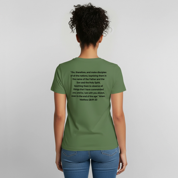 Go And Tell  Great Comission T-Shirt - military green
