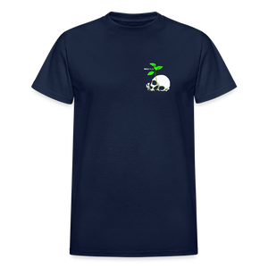 Death To Life Skull  T-Shirt - navy