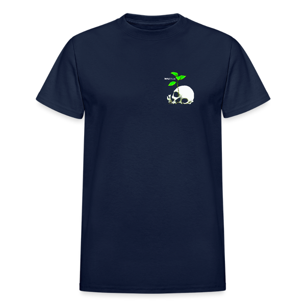 Death To Life Skull  T-Shirt - navy