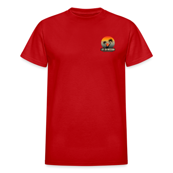 Life On Mission Island T-Shirt - red