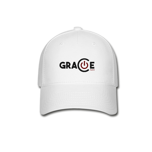 Powered By Grace Baseball Cap - white