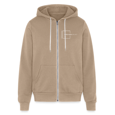 Tenth Hour Project Unisex Full Zip Hoodie - tan