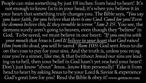 18 Inches Gospel Tracts