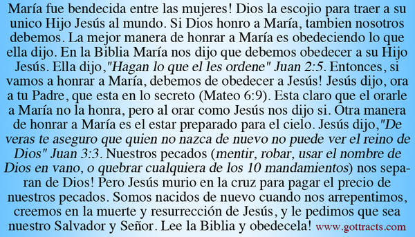 Spanish Mary Gospel Tracts