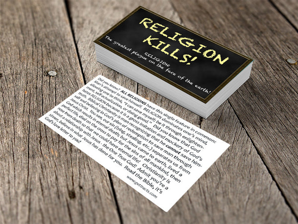 Religion Kills Gospel Tracts