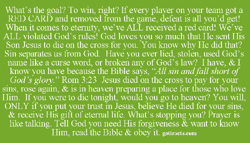 Soccer Gospel Tracts